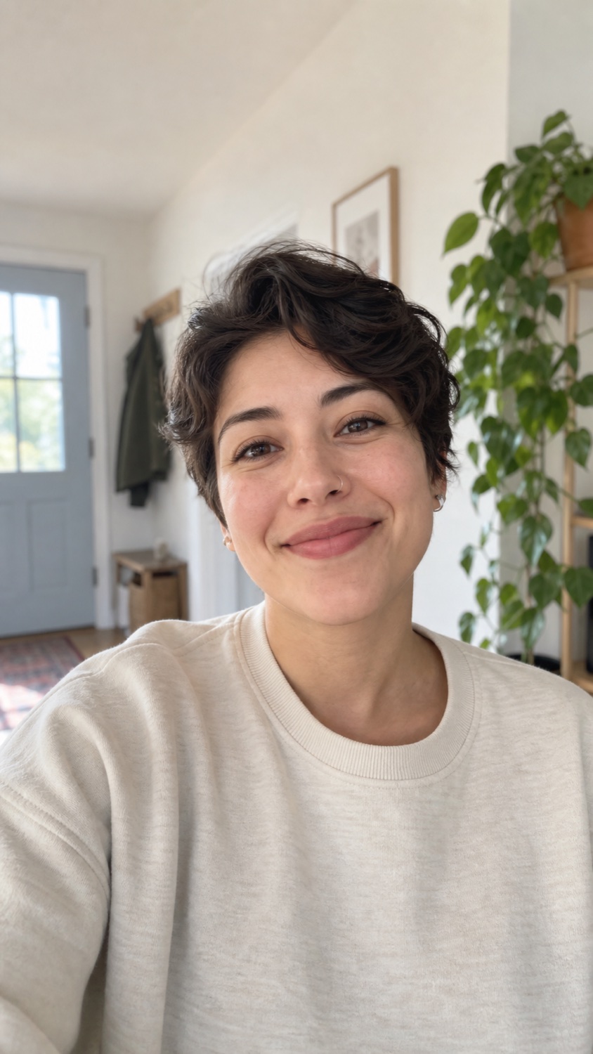 Friendly sample selfie preview